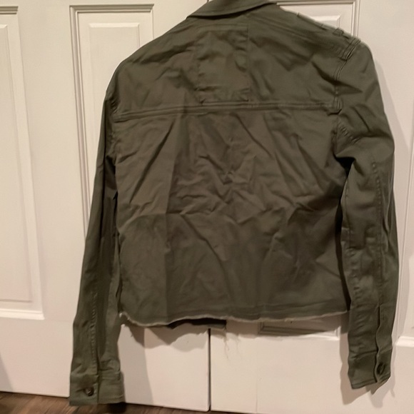 Hollister Olive Green Cropped Jacket - Picture 3 of 3